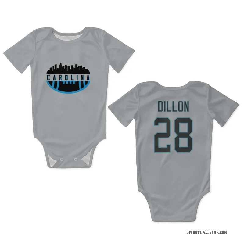 AJ Dillon  Carolina Panthers   Silver Newborn & Infant Bodysuit