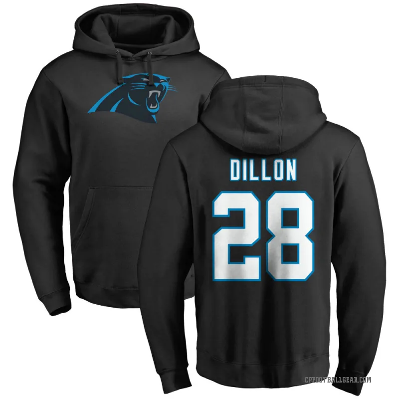 AJ Dillon Men's Black Carolina Panthers Pro Line Logo Pullover Hoodie