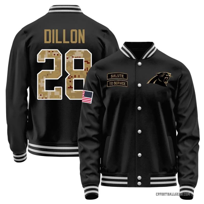 AJ Dillon Men's Black Carolina Panthers Salute to Service Sideline Performance Jacket