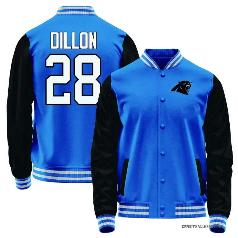 AJ Dillon Men's Blue Carolina Panthers /Black Full-Snap Jacket