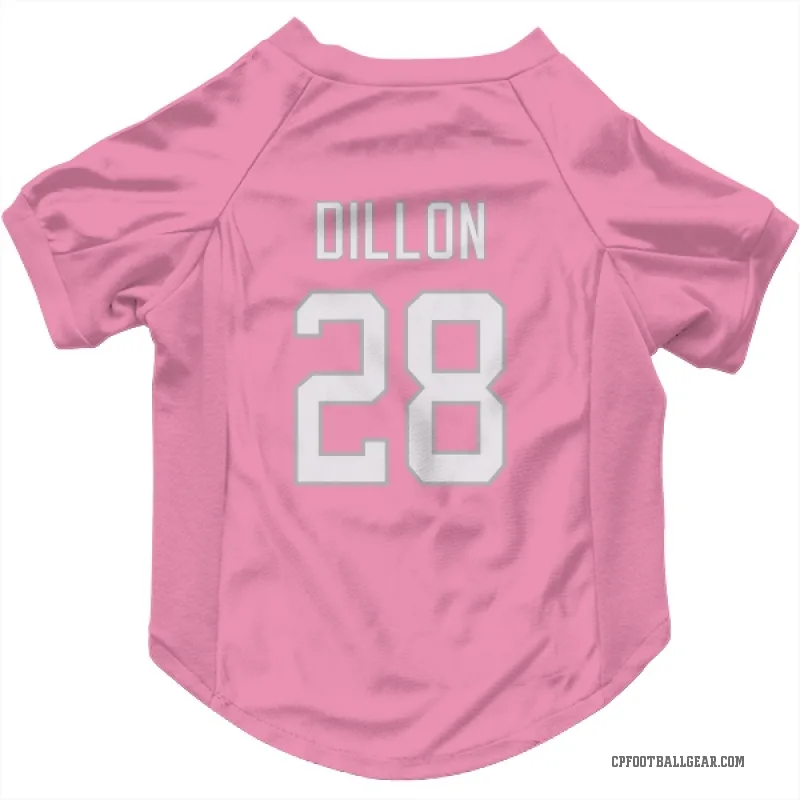 AJ Dillon  Pink Carolina Panthers  Cat & Dog Pet Jersey
