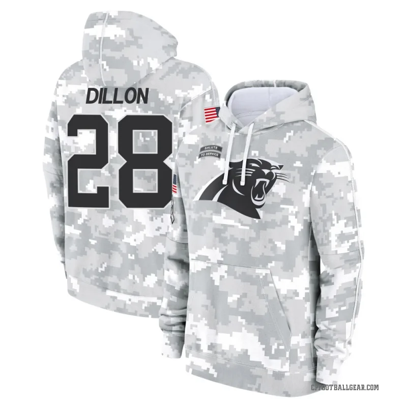 AJ Dillon Youth Camo Carolina Panthers Arctic 2024 Salute to Service Club Fleece Pullover Hoodie