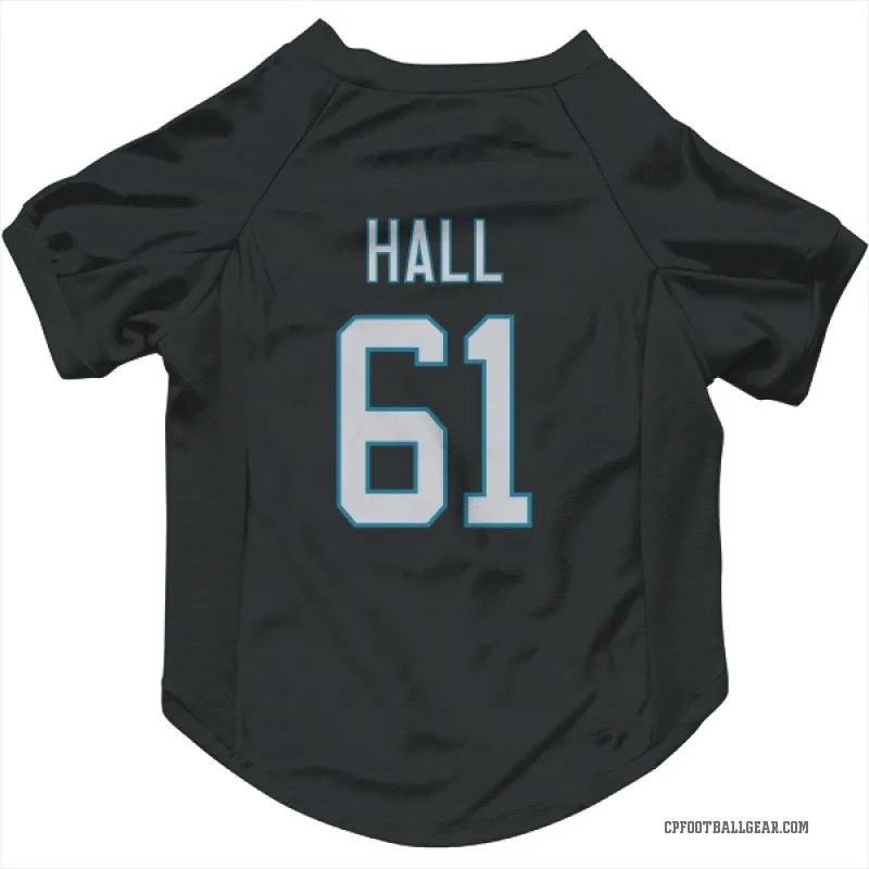 Aaron Hall  Black Carolina Panthers  Cat & Dog Pet Jersey