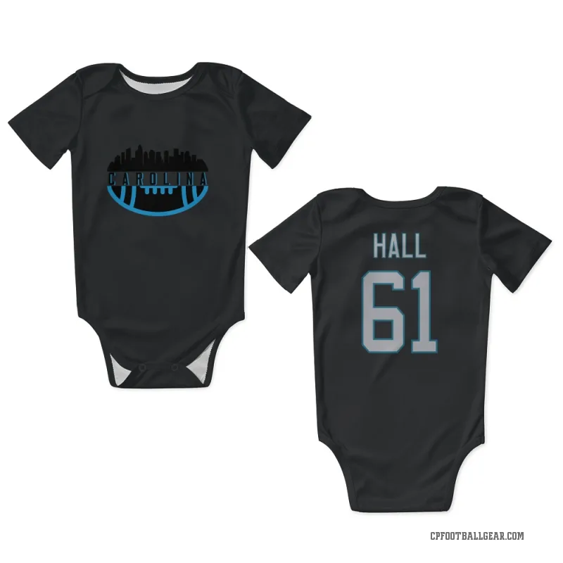 Aaron Hall  Black Carolina Panthers  Newborn & Infant Bodysuit