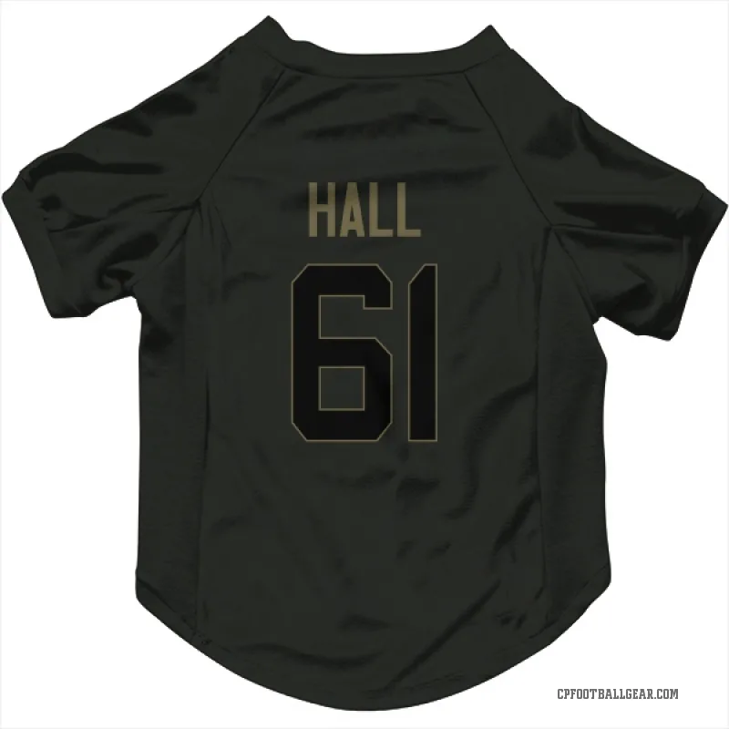Aaron Hall  Black Carolina Panthers  Service Cat & Dog Pet Jersey