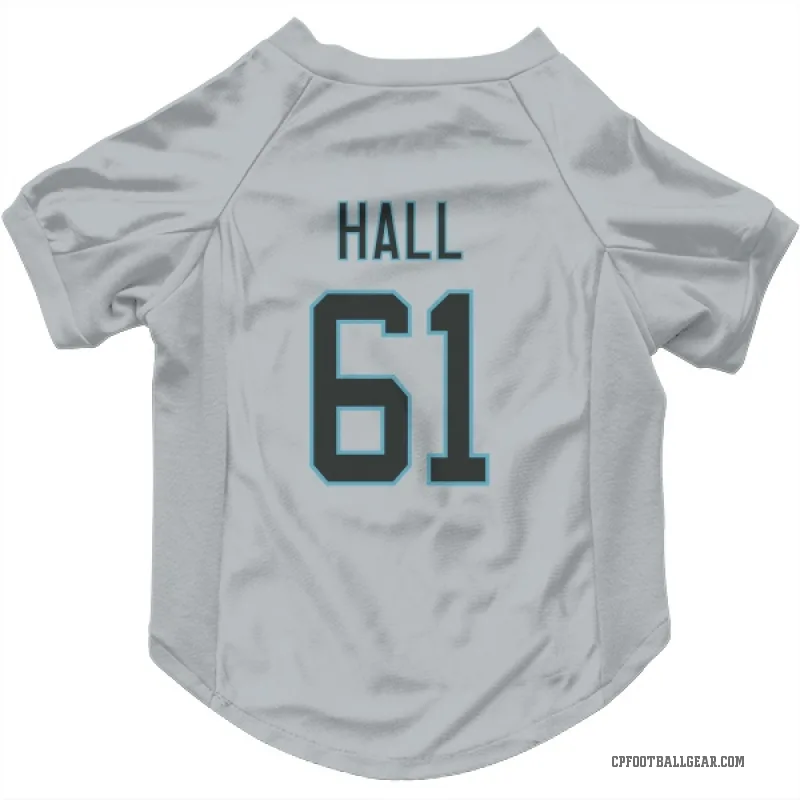 Aaron Hall  Carolina Panthers   Silver Cat & Dog Pet Jersey
