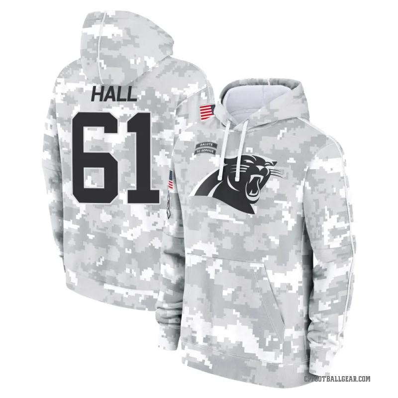 Aaron Hall Men's Camo Carolina Panthers Arctic 2024 Salute to Service Club Fleece Pullover Hoodie