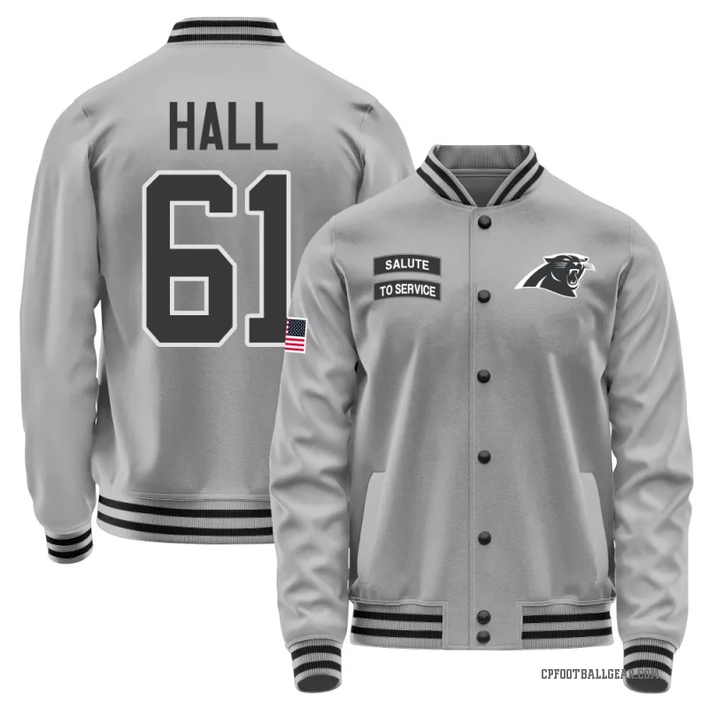 Aaron Hall Men's Gray Carolina Panthers Salute to Service Performance Jacket