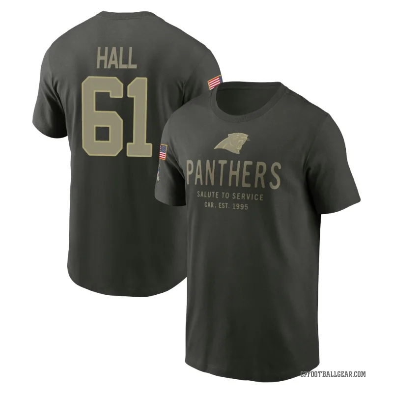 Aaron Hall Men's Green Carolina Panthers Forest/ 2025 Salute to Service Sideline Primary Edge T-Shirt