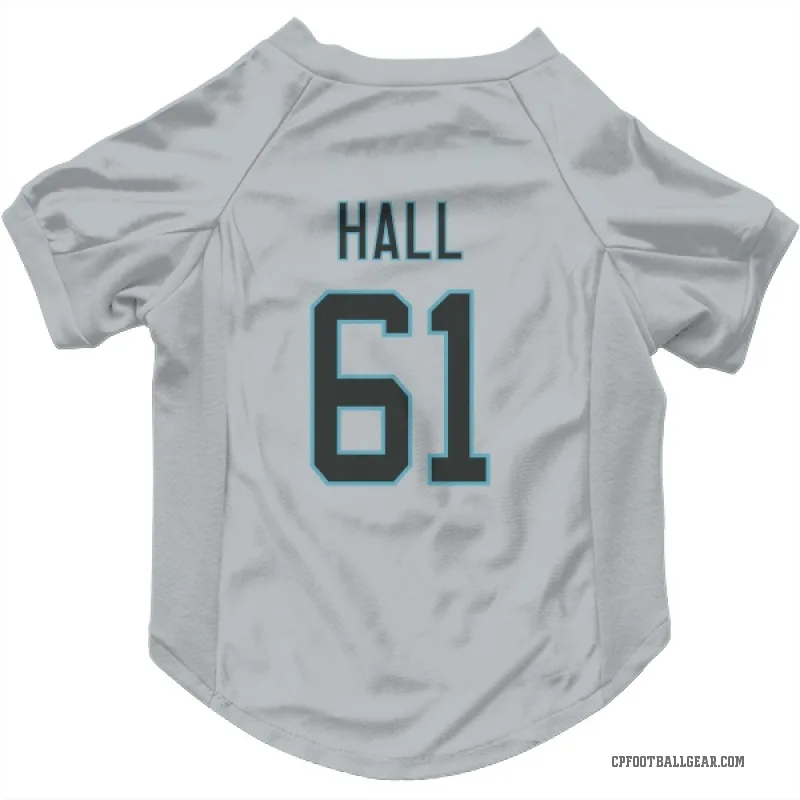Aaron Hall  White Carolina Panthers  Cat & Dog Pet Jersey