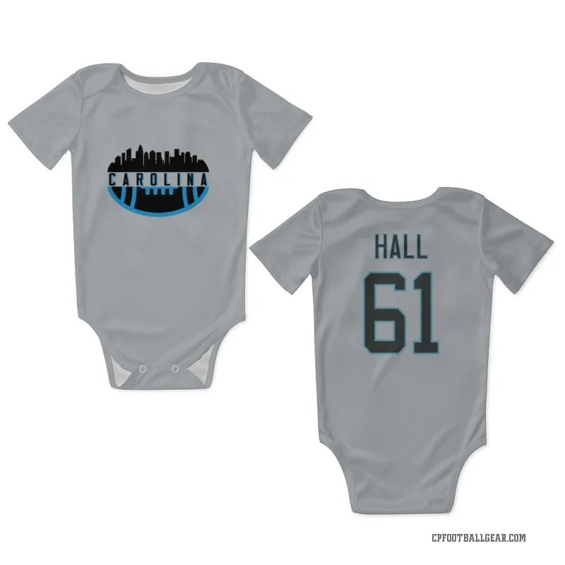 Aaron Hall  White Carolina Panthers  Newborn & Infant Bodysuit