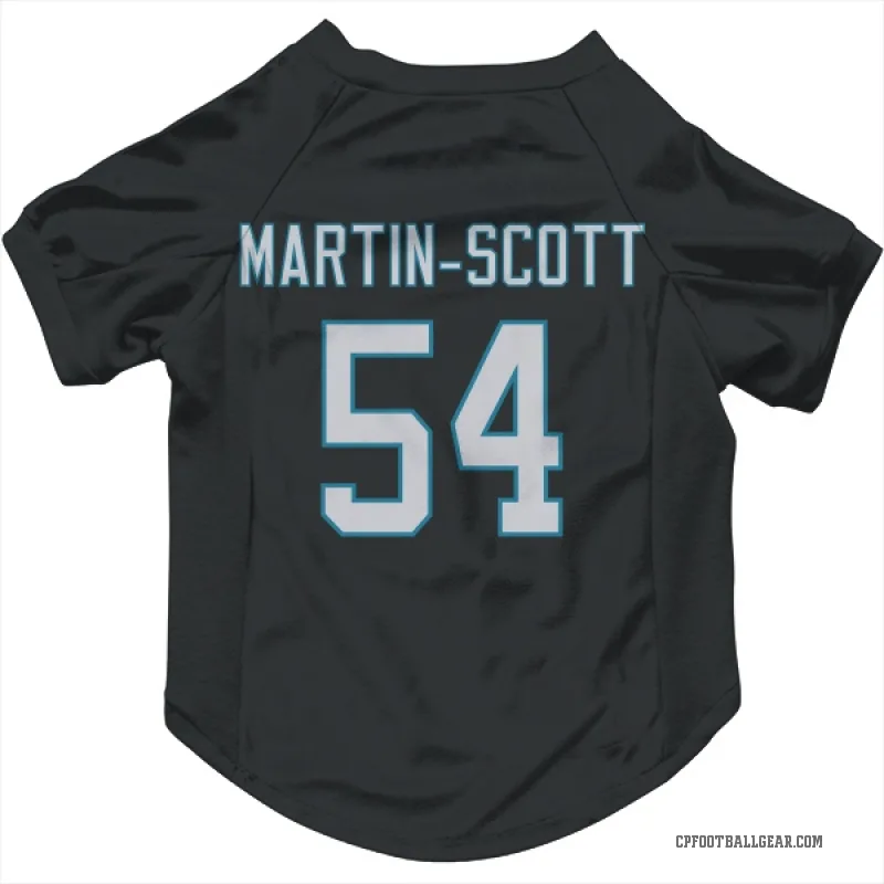 Bam Martin-Scott  Black Carolina Panthers  Cat & Dog Pet Jersey