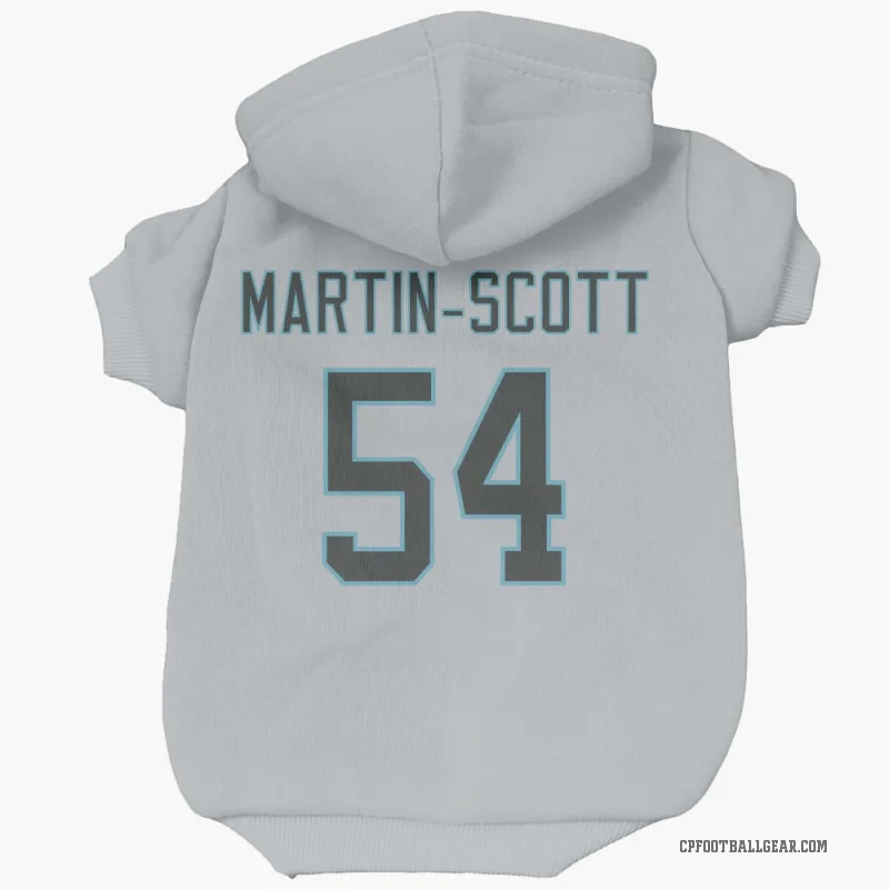 Bam Martin-Scott  Carolina Panthers   Silver Cat & Dog Pet Hoodie