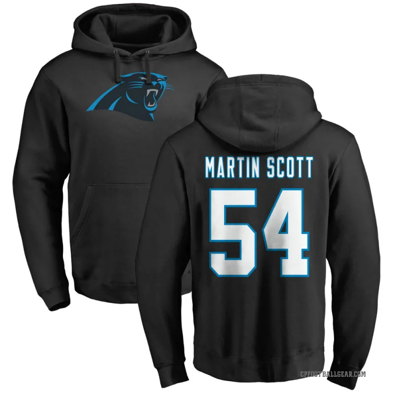 Bam Martin-Scott Men's Black Carolina Panthers Pro Line Logo Pullover Hoodie