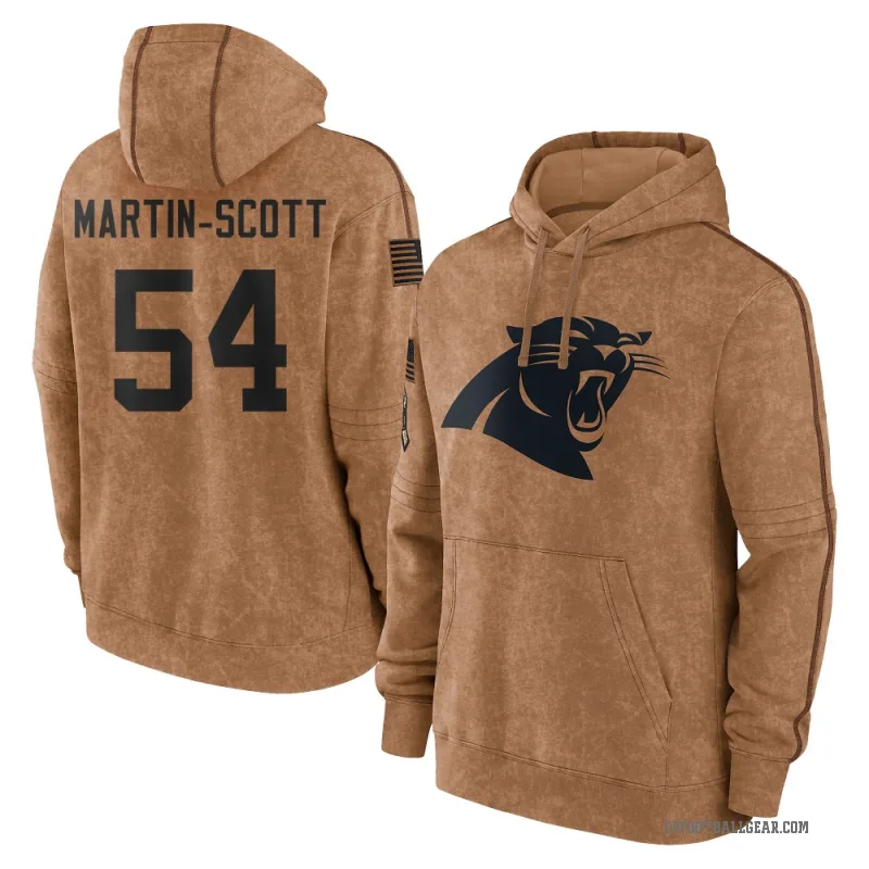 Bam Martin-Scott Men's Brown Carolina Panthers 2023 Salute To Service Club Pullover Hoodie