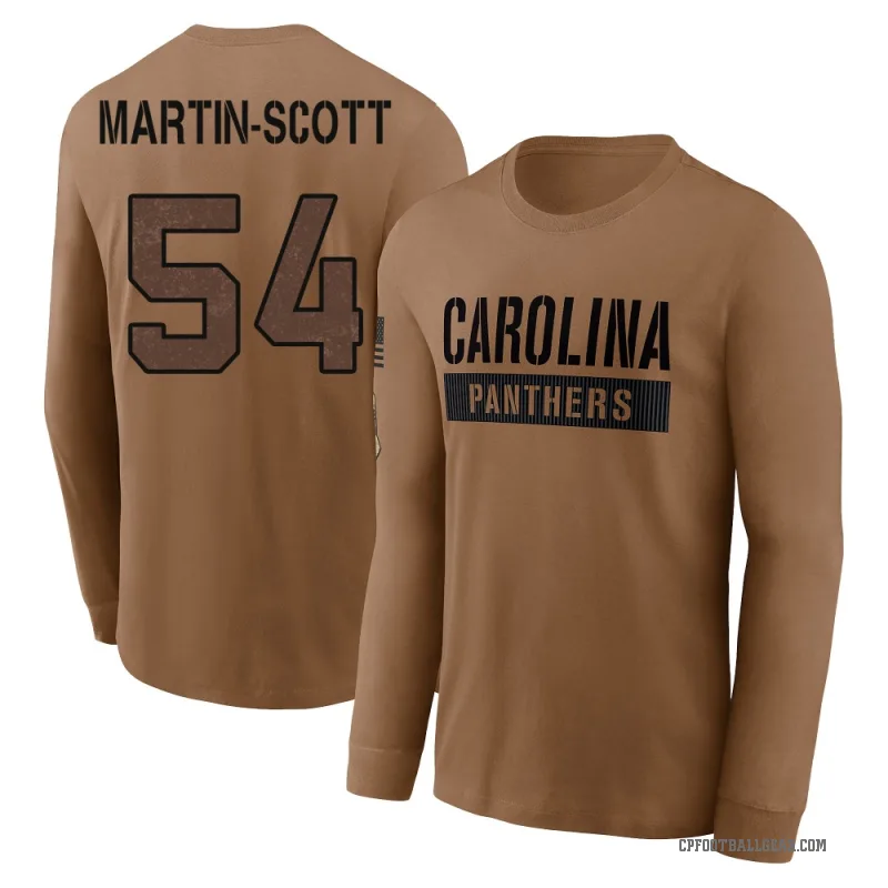 Bam Martin-Scott Men's Brown Carolina Panthers 2023 Salute To Service Long Sleeve T-Shirt