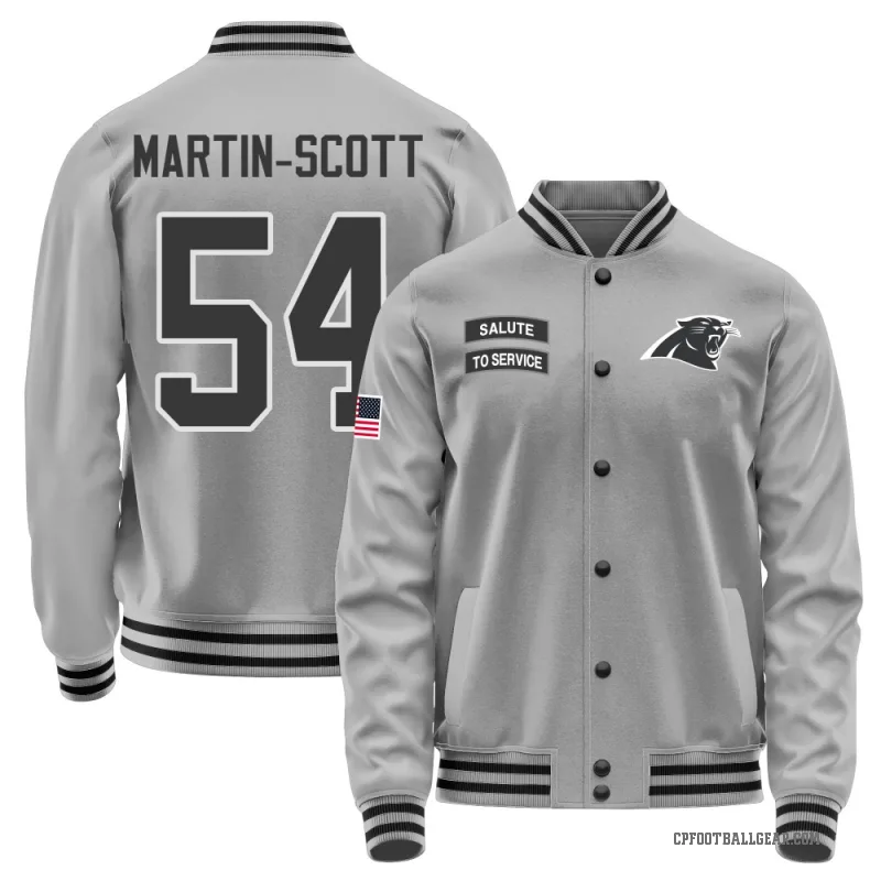 Bam Martin-Scott Men's Gray Carolina Panthers Salute to Service Performance Jacket
