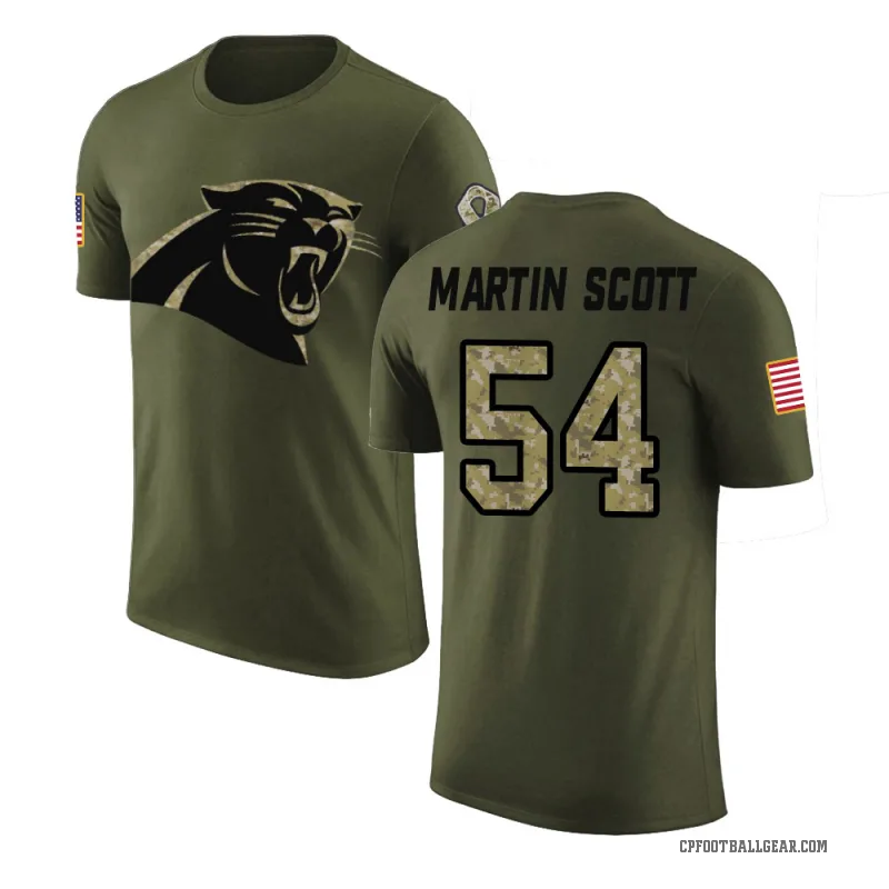 Bam Martin-Scott Men's Olive Carolina Panthers Salute to Service T-Shirt