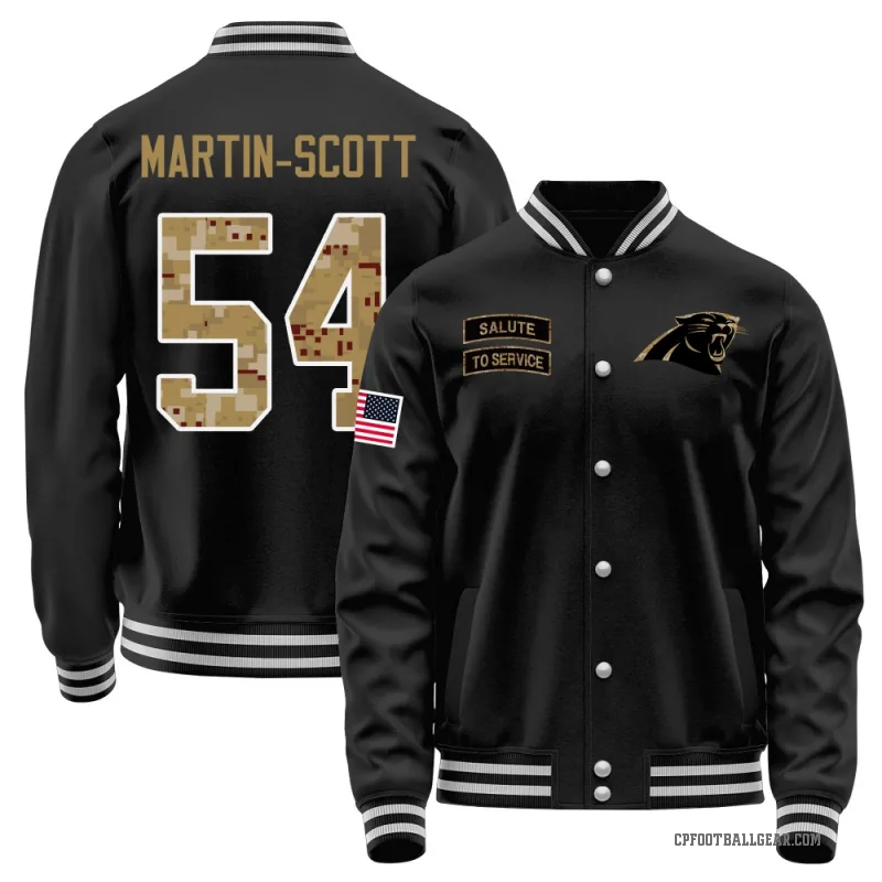 Bam Martin-Scott Youth Black Carolina Panthers Salute to Service Sideline Performance Jacket