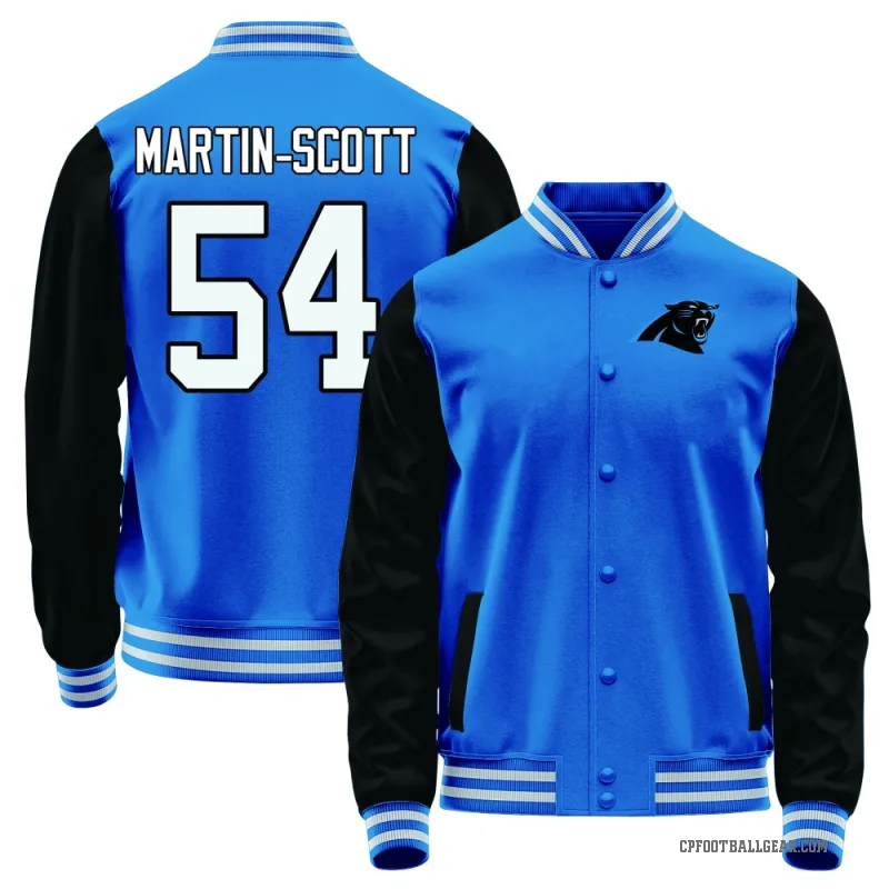 Bam Martin-Scott Youth Blue Carolina Panthers /Black Full-Snap Jacket