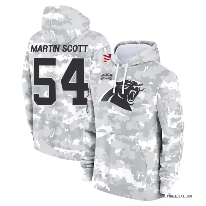 Bam Martin-Scott Youth Camo Carolina Panthers Arctic 2024 Salute to Service Club Fleece Pullover Hoodie