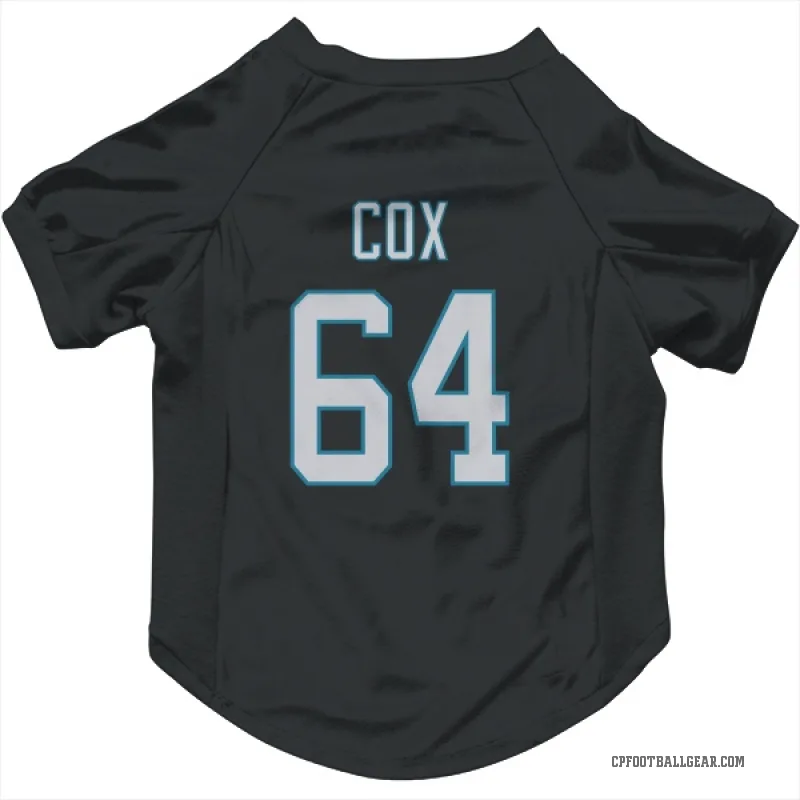 Bryan Cox  Black Carolina Panthers  Cat & Dog Pet Jersey