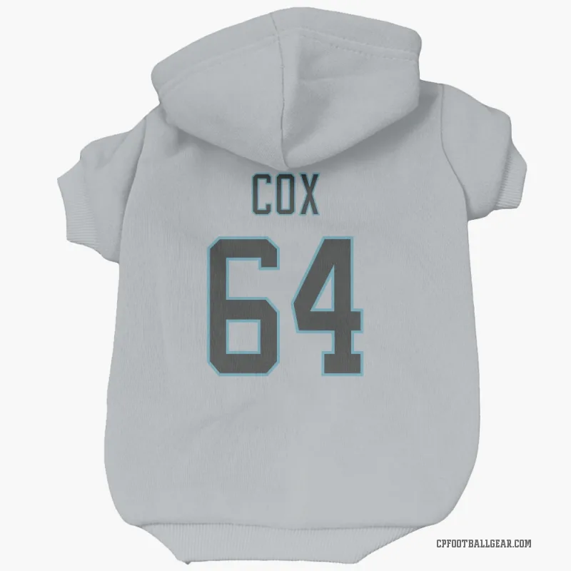 Bryan Cox  Carolina Panthers   Silver Cat & Dog Pet Hoodie