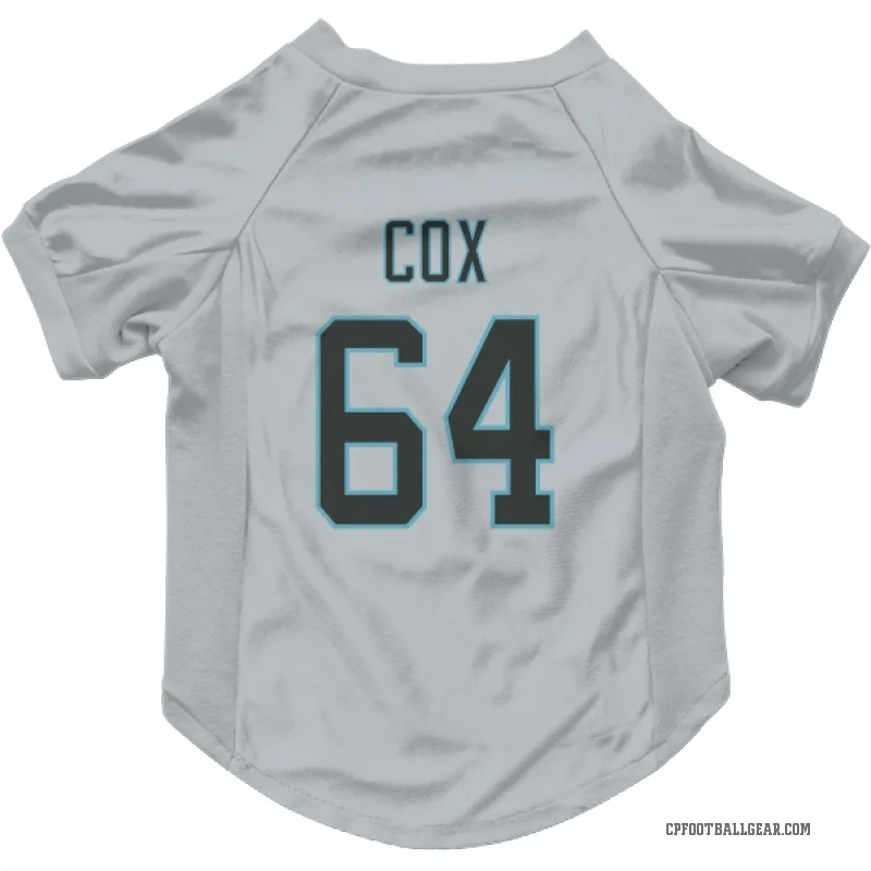 Bryan Cox  Carolina Panthers   Silver Cat & Dog Pet Jersey