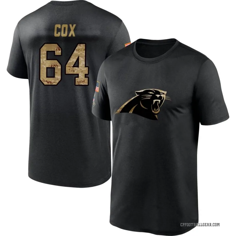 Bryan Cox Men's Black Carolina Panthers 2020 Salute To Service Performance T-Shirt