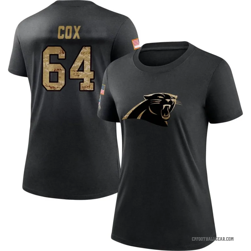 Bryan Cox Women's Black Carolina Panthers 2020 Salute To Service Performance T-Shirt
