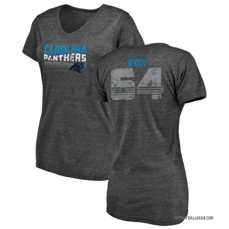Bryan Cox Women's Black Carolina Panthers Retro V-Neck T-Shirt -