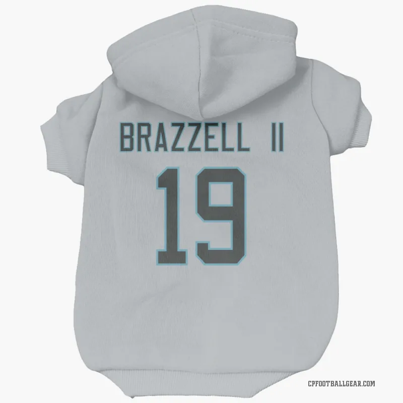 Chris Brazzell II  Carolina Panthers   Silver Cat & Dog Pet Hoodie
