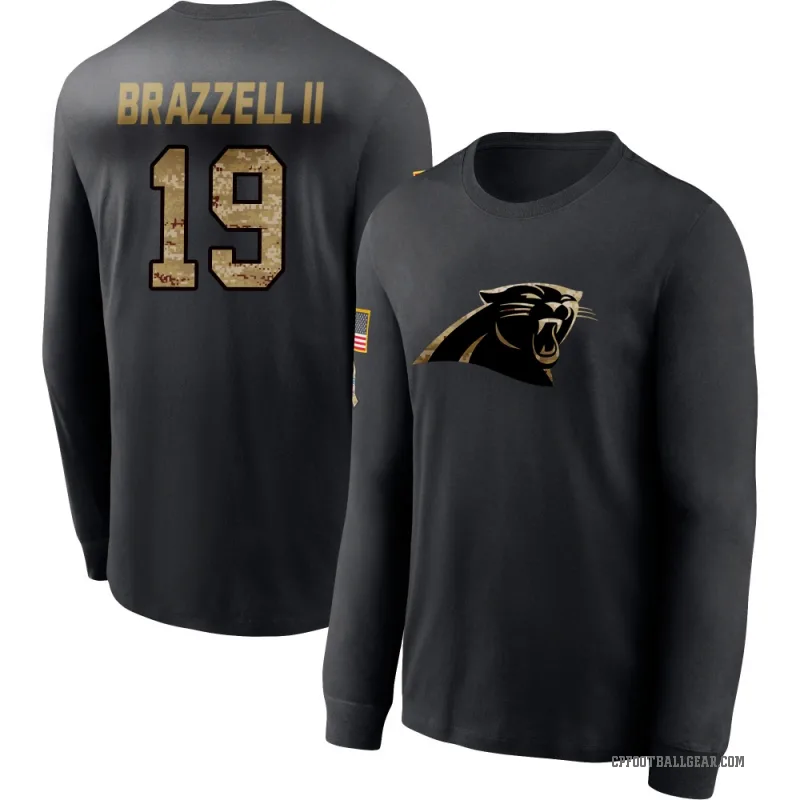 Chris Brazzell II Men's Black Carolina Panthers 2020 Salute To Service Sideline Performance Long Sleeve T-Shirt