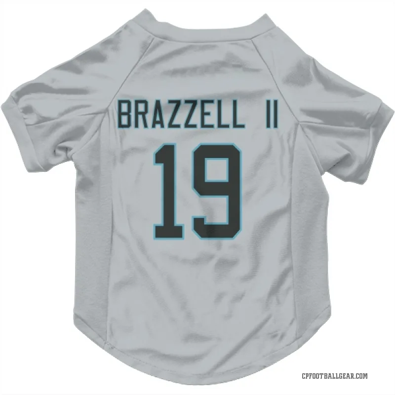 Chris Brazzell II  White Carolina Panthers  Cat & Dog Pet Jersey