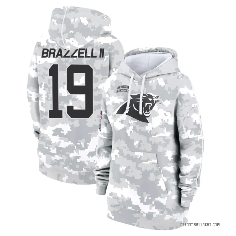 Chris Brazzell II Women's Camo Carolina Panthers Arctic 2024 Salute to Service Club Fleece Pullover Hoodie