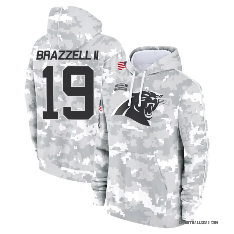 Chris Brazzell II Youth Camo Carolina Panthers Arctic 2024 Salute to Service Club Fleece Pullover Hoodie