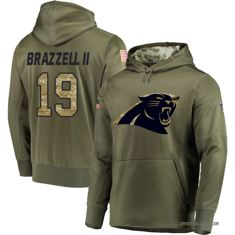 Chris Brazzell II Youth Olive Carolina Panthers Salute to Service Pullover Hoodie