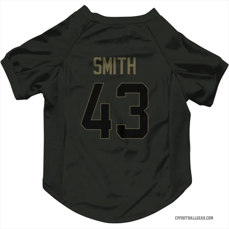 DeVonta Smith  Black Carolina Panthers  Service Cat & Dog Pet Jersey
