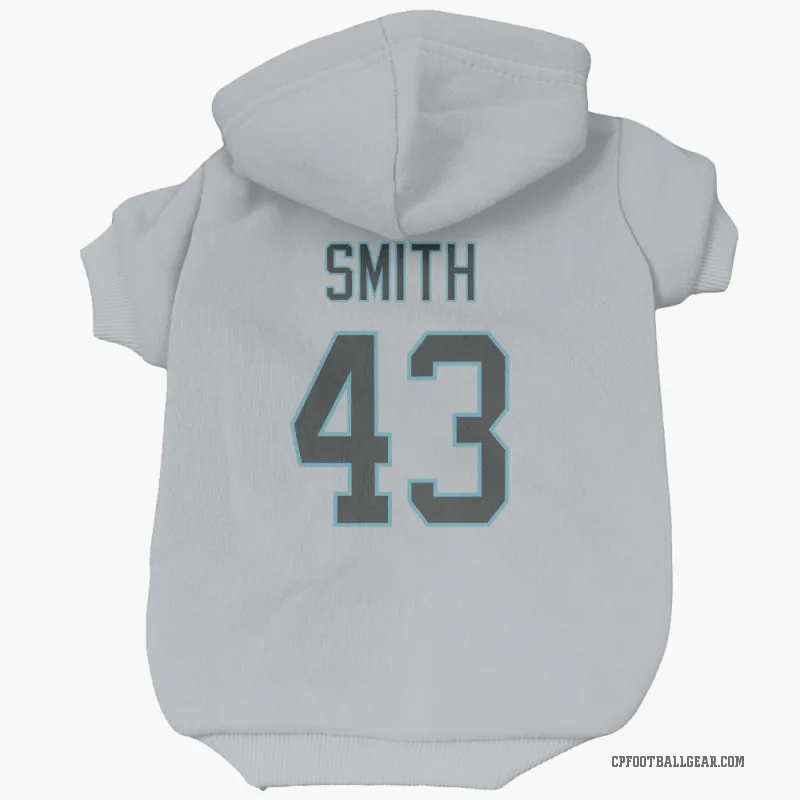 DeVonta Smith  Carolina Panthers   Silver Cat & Dog Pet Hoodie