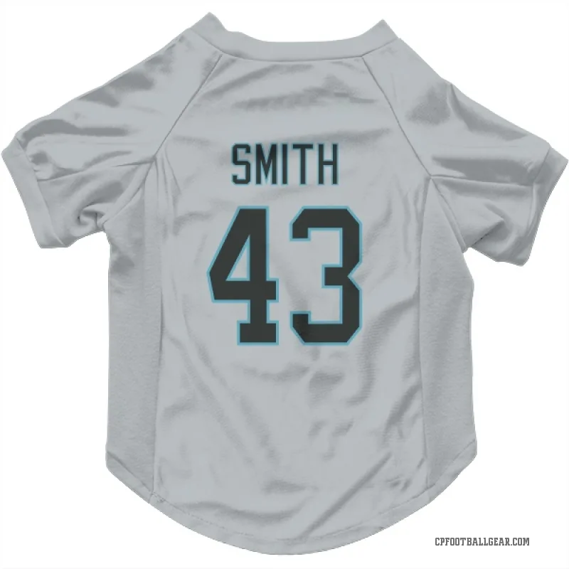 DeVonta Smith  Carolina Panthers   Silver Cat & Dog Pet Jersey