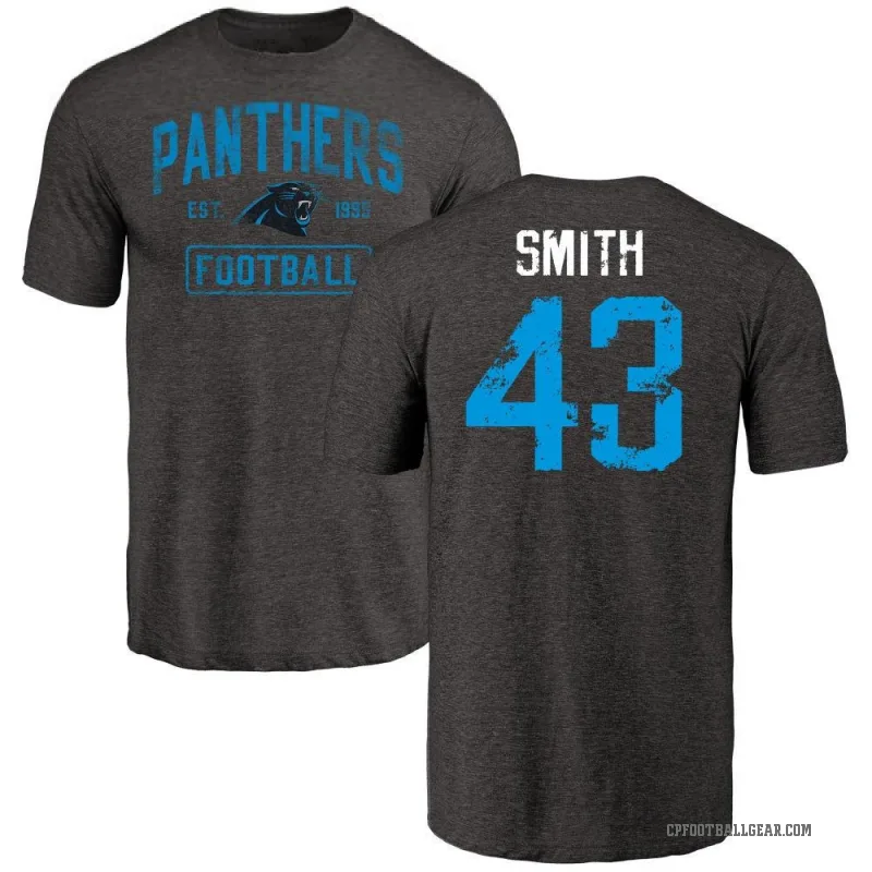 DeVonta Smith Men's Black Carolina Panthers Distressed T-Shirt