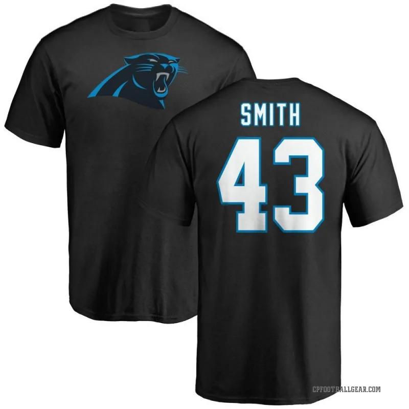 DeVonta Smith Men's Black Carolina Panthers Logo T-Shirt -