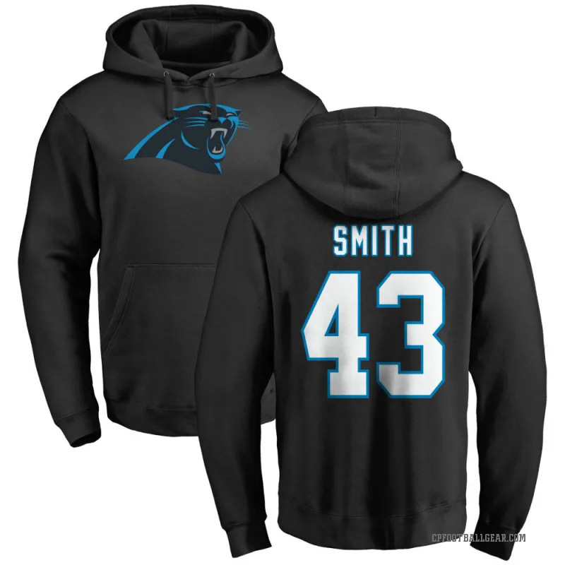 DeVonta Smith Men's Black Carolina Panthers Pro Line Logo Pullover Hoodie