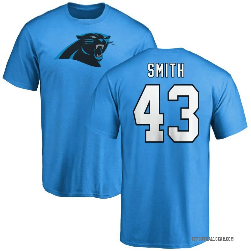 DeVonta Smith Men's Blue Carolina Panthers Logo T-Shirt -
