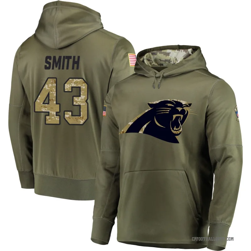 DeVonta Smith Men's Olive Carolina Panthers Salute to Service Pullover Hoodie