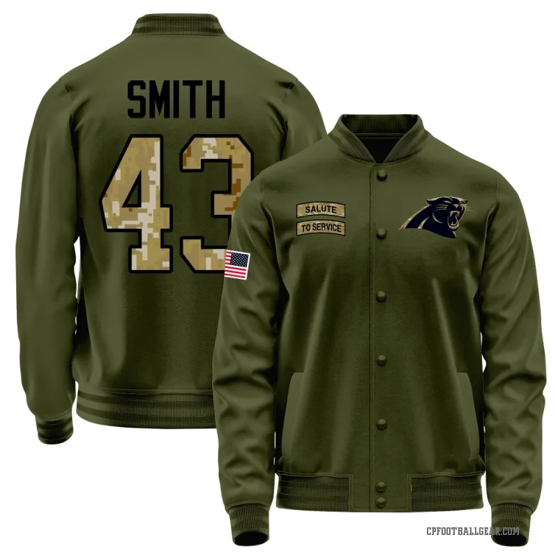 DeVonta Smith Men's Olive Carolina Panthers Salute to Service Sideline Performance Jacket