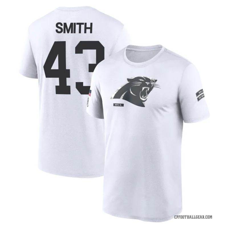 DeVonta Smith Men's White Carolina Panthers 2024 Salute to Service Performance T-Shirt