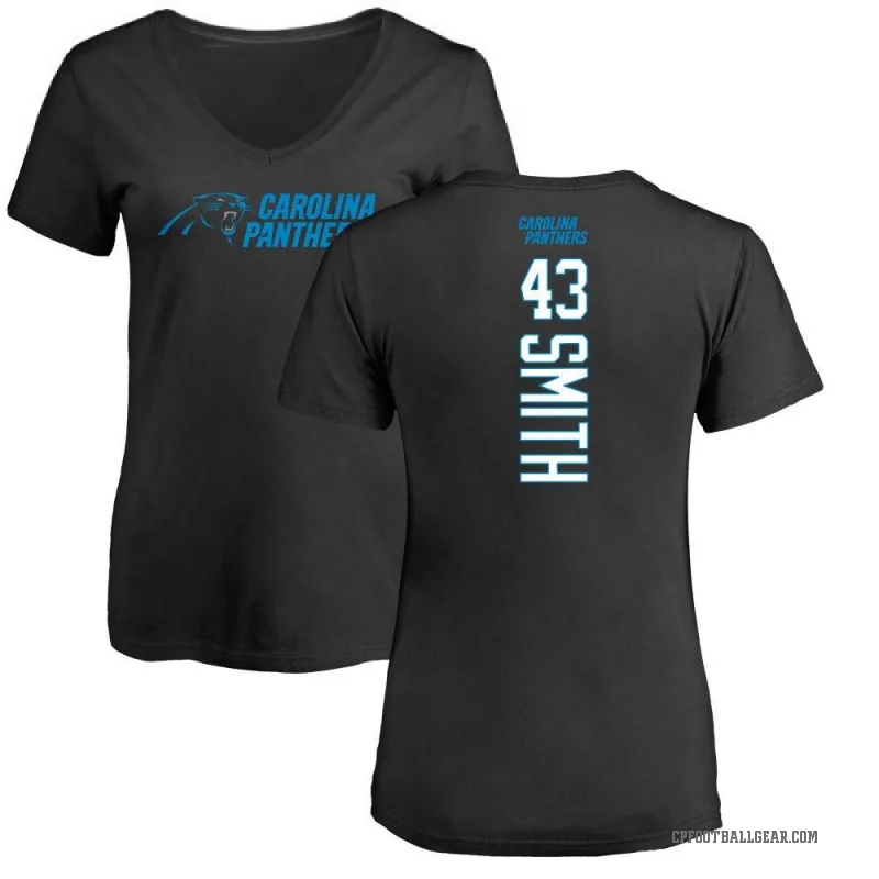 DeVonta Smith Women's Black Carolina Panthers Backer Slim Fit T-Shirt -