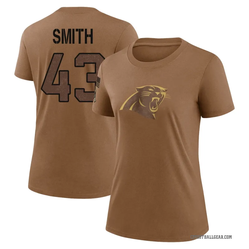 DeVonta Smith Women's Brown Carolina Panthers 2023 Salute To Service Performance T-Shirt