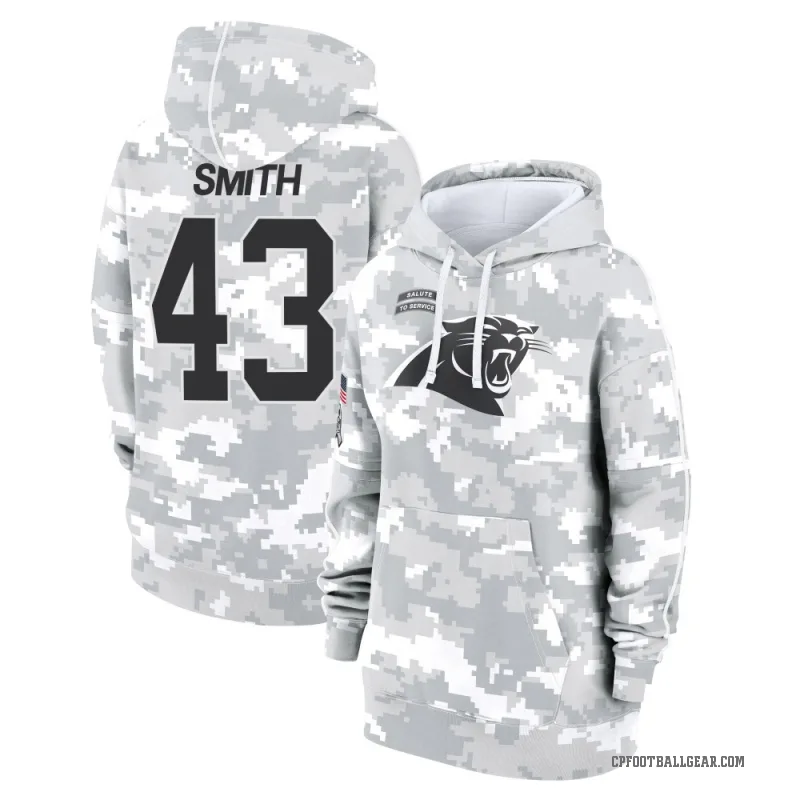 DeVonta Smith Women's Camo Carolina Panthers Arctic 2024 Salute to Service Club Fleece Pullover Hoodie